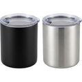 Modne Lowball Insulated Tumbler Set of 2 300 ml Black and Brushed Steel - Product view